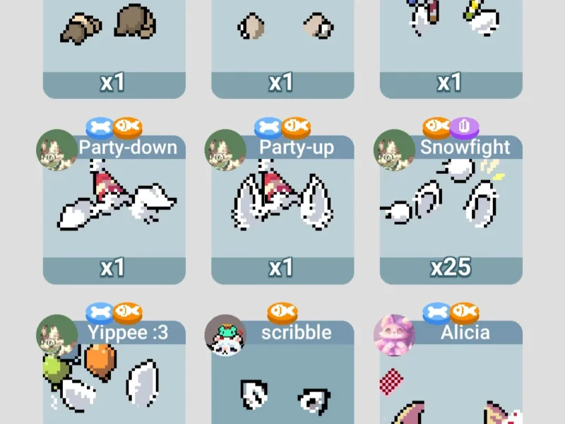 Selling parts for gems