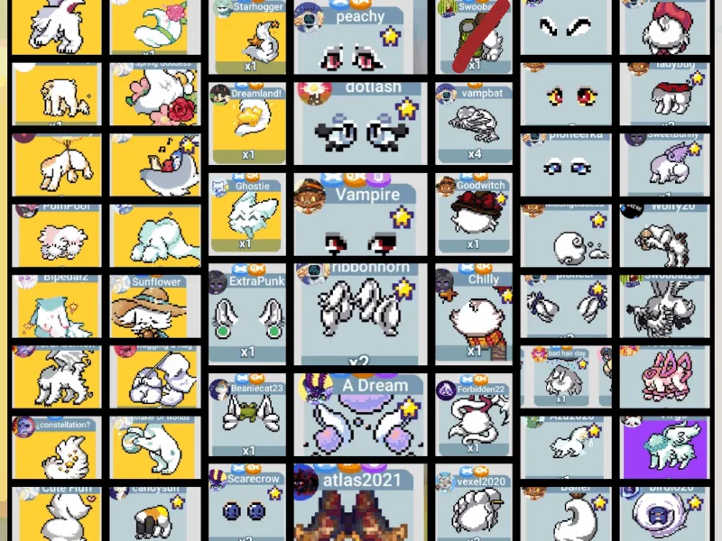 Selling all my parts for gems! (I got more it's just too many)