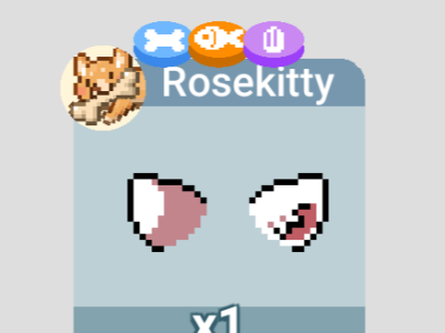 Selling 3 Rosekitty parts from 2022