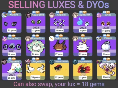 Trading all of my luxes and some DYOs 💜