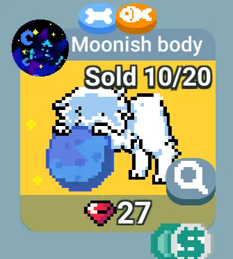 selling moonish bod and tail