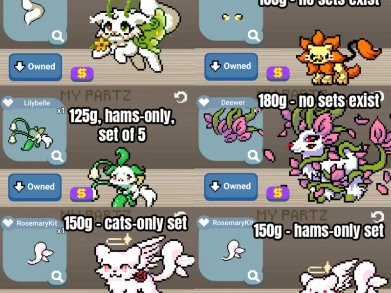Flowfairy set in parts, only one exists yet (SEA LUX SET)